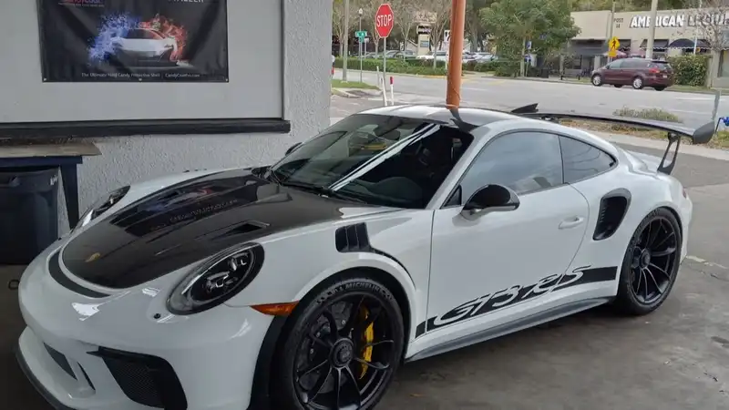 Porsche GT3 RS freshly washed at St Pete Auto Detail