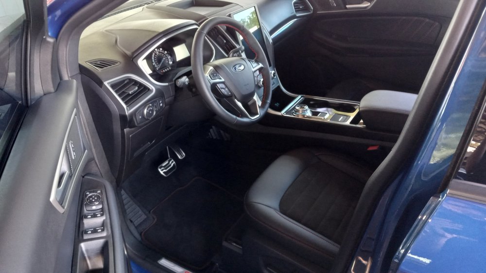 Ford interior — conditioned leather and clean console